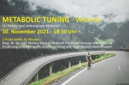 Metabolic Tuning – Sport & Ernährung (10.11.2021 Online)